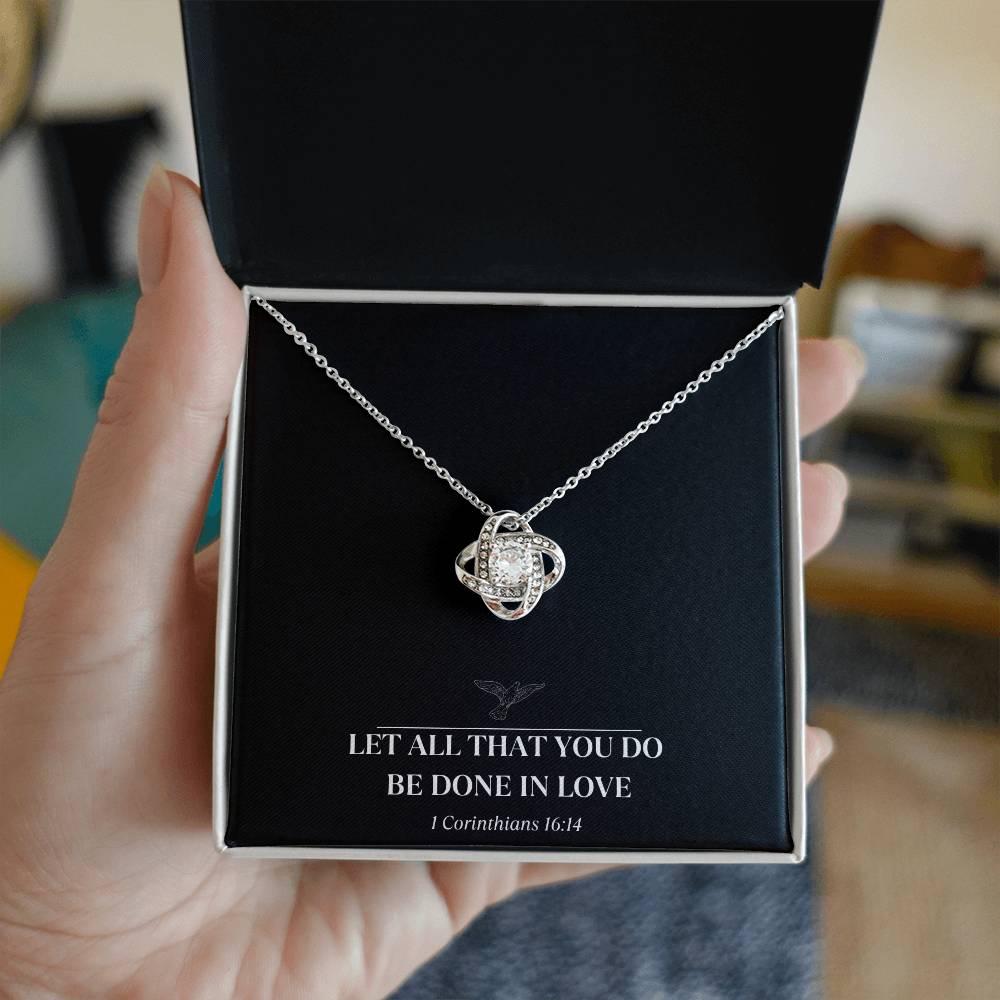 Love knot necklace - Dazzling Gem Jewelries