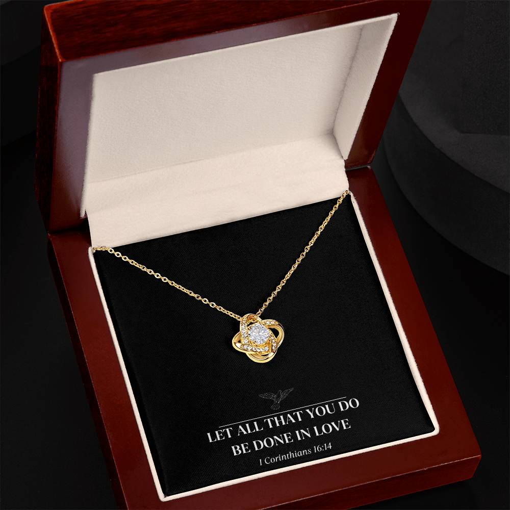 Love knot necklace - Dazzling Gem Jewelries