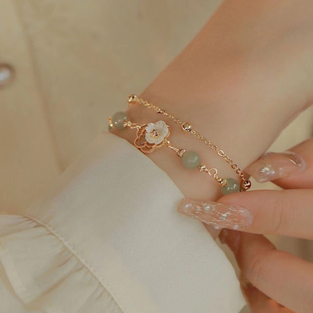 Icing On The Cake Hetian Jade Bracelet For Women